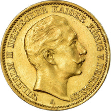 Moneta, Stati tedeschi, PRUSSIA, Wilhelm II, 20 Mark, 1910, Berlin, BB+, Oro
