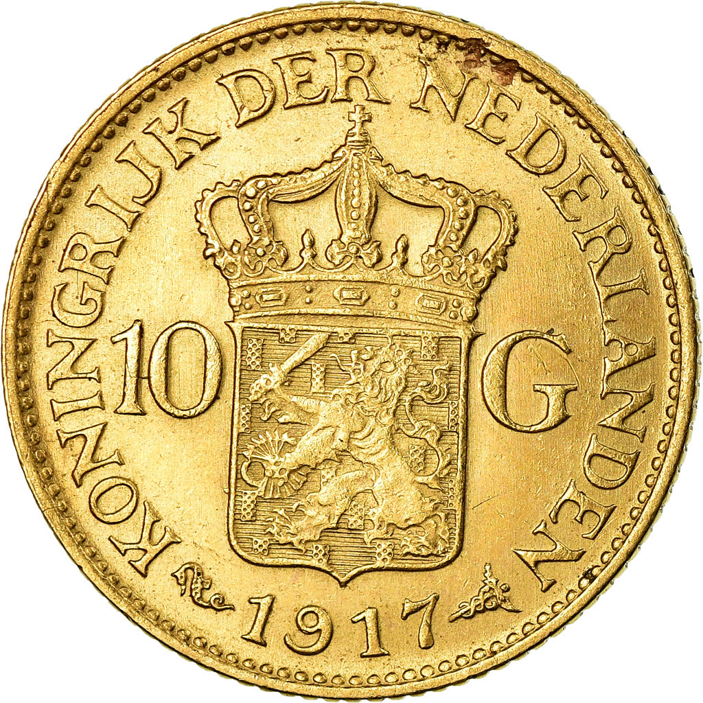 Monnaie, Pays-Bas, Wilhelmina I, 10 Gulden, 1917, SUP, Or, KM:149