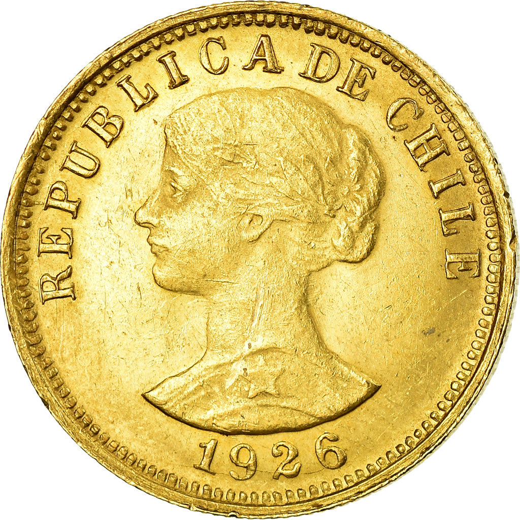 Monnaie, Chile, 50 Pesos, 1926, Santiago, TTB+, Or, KM:169