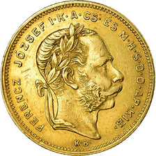 Coin, Hungary, Franz Joseph I, 8 Forint 20 Francs, 1878, AU(55-58), Gold