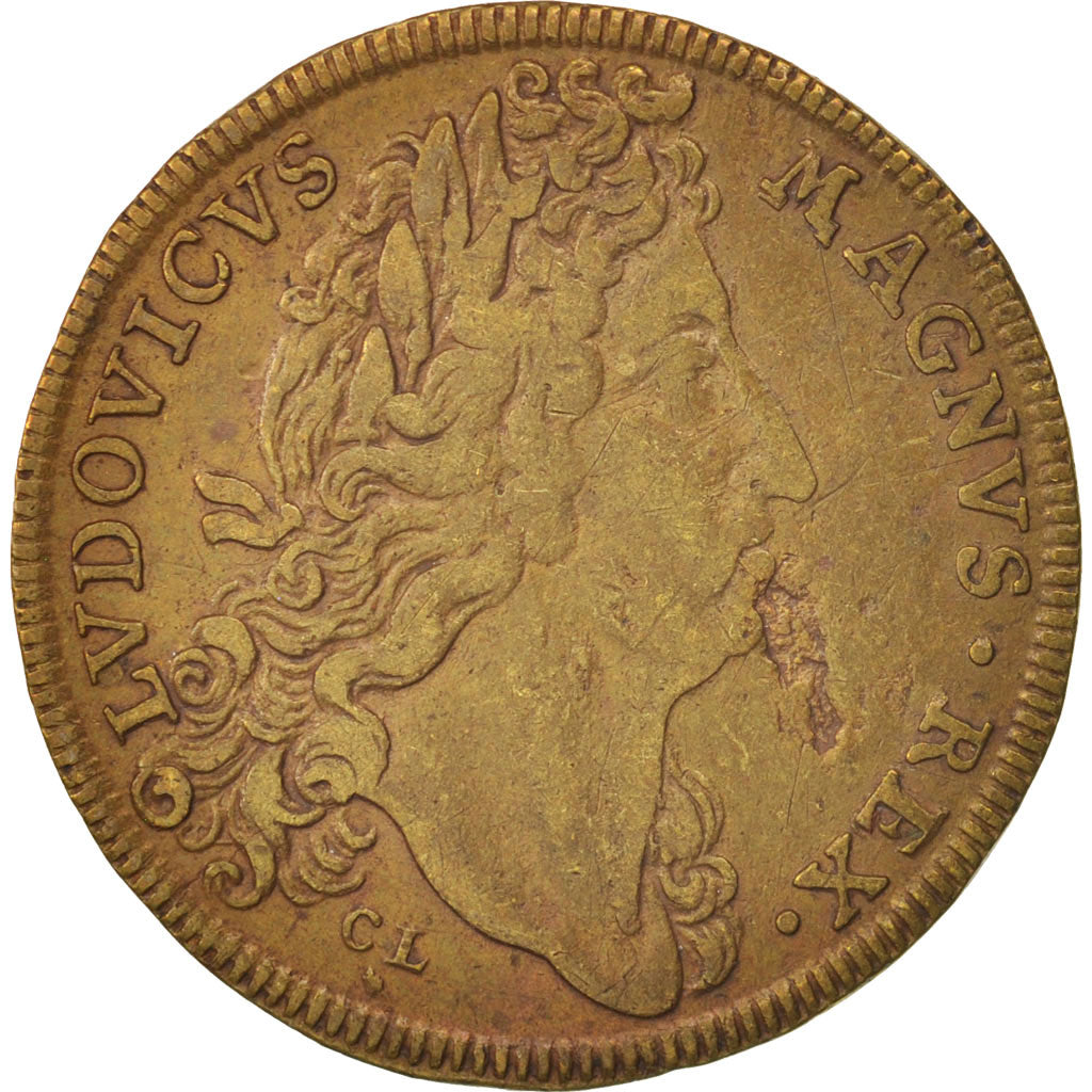 France, Token, Royal, Louis XIV, VF(30-35), Brass, Feuardent:471