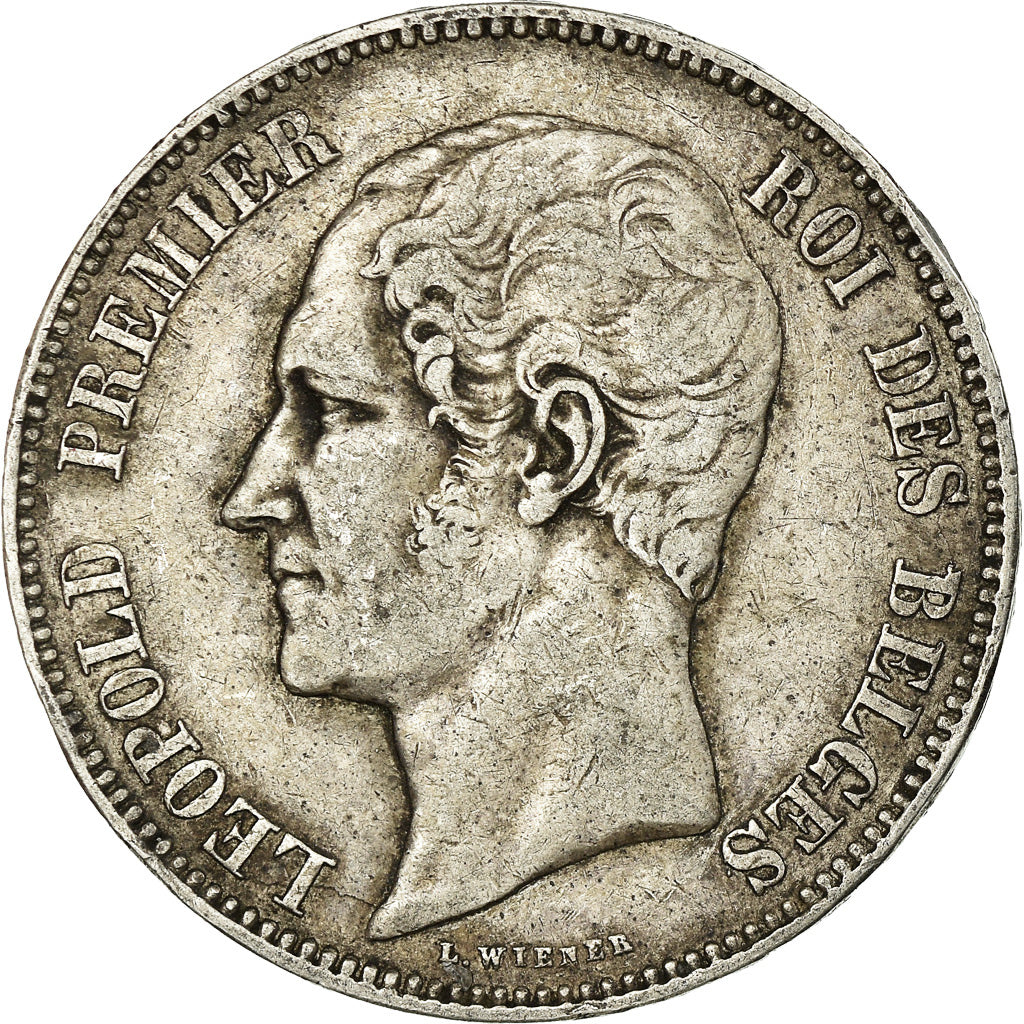 Moneta, Belgio, Leopold I, 5 Francs, 5 Frank, 1849, MB+, Argento, KM:17