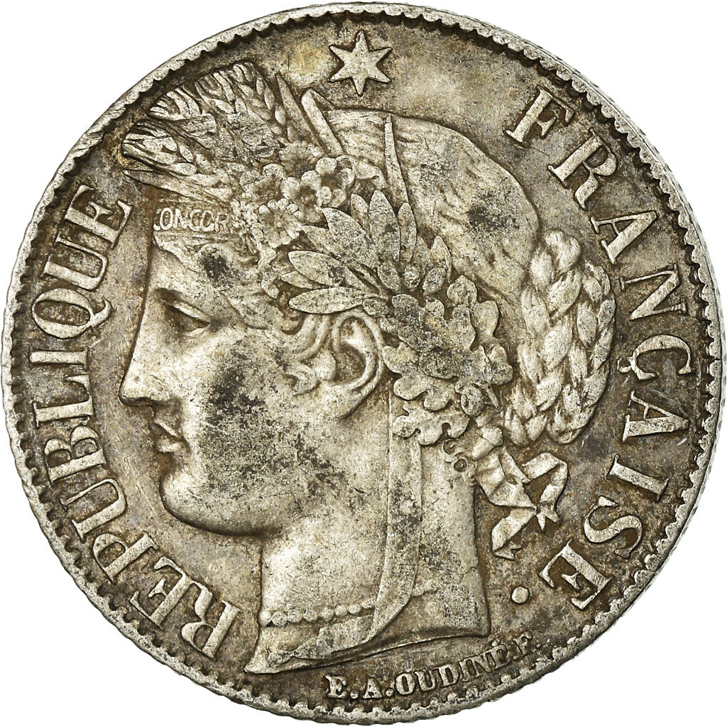 Coin, France, Cérès, Franc, 1887, Paris, EF(40-45), Silver, KM:822.1