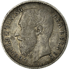 Coin, Belgium, Leopold II, Franc, 1887, VF(30-35), Silver, KM:29.1