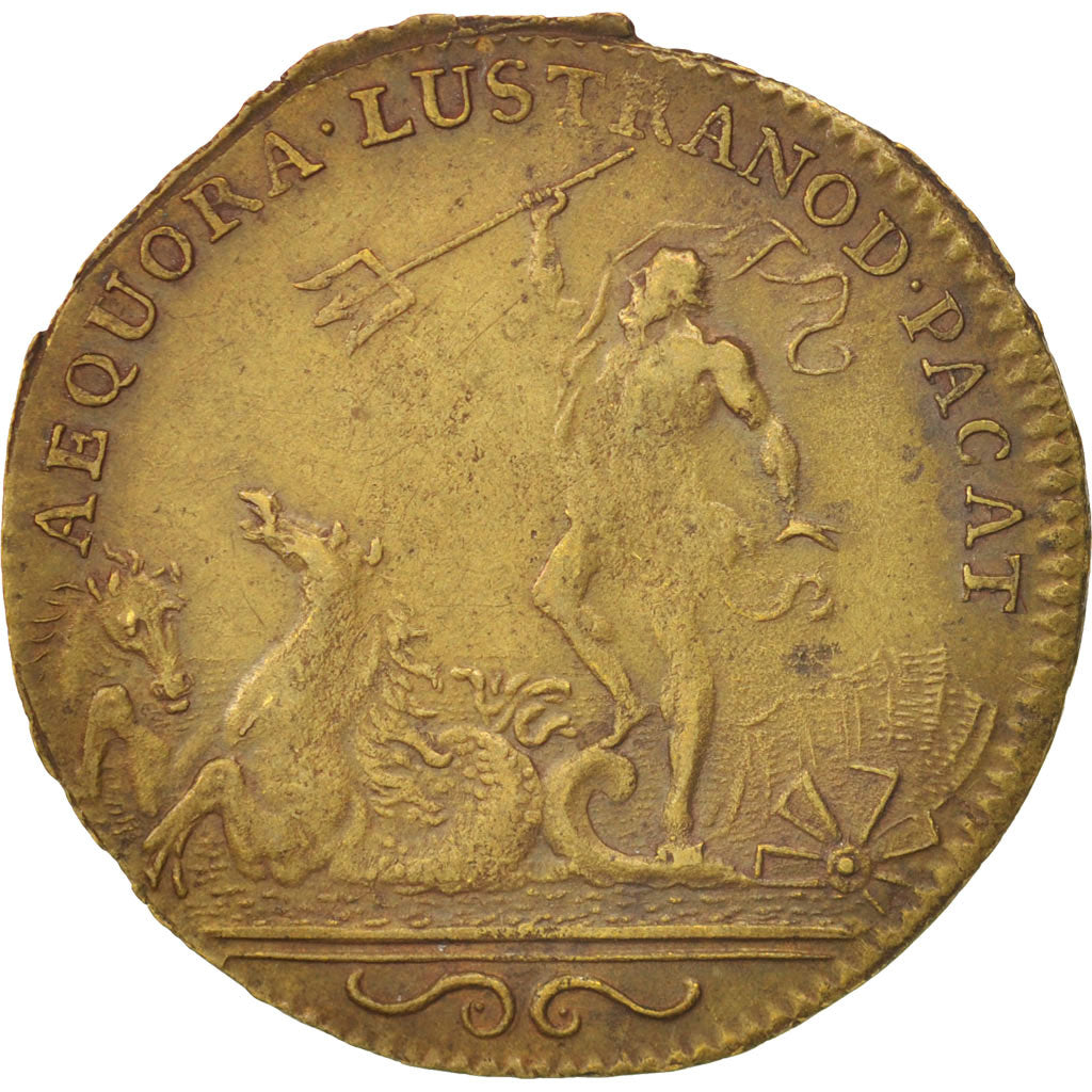 France, Jeton, Royal, Neptune, Louis XIV, TTB, Cuivre, Feuardent:12789
