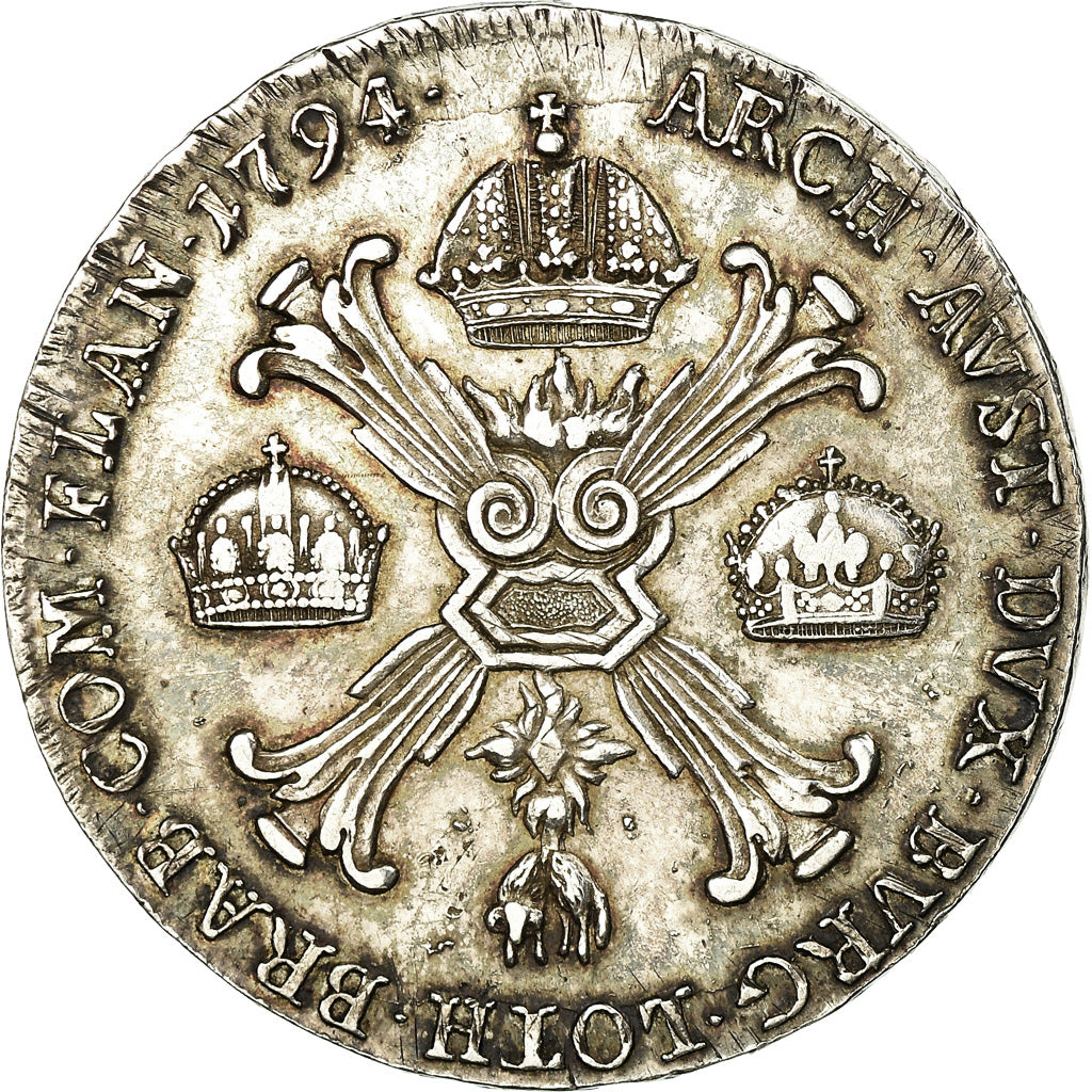 Coin, AUSTRIAN NETHERLANDS, Franz II, Kronenthaler, 1794, Kremnitz, EF(40-45)