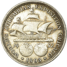 Coin, United States, Columbian, Half Dollar, 1893, U.S. Mint, Philadelphia