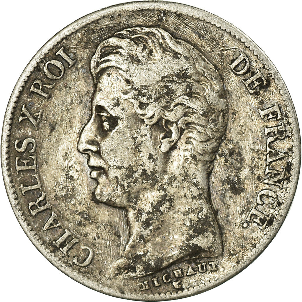 Coin, France, Charles X, Franc, 1830, Paris, VF(20-25), Silver, KM:724.1