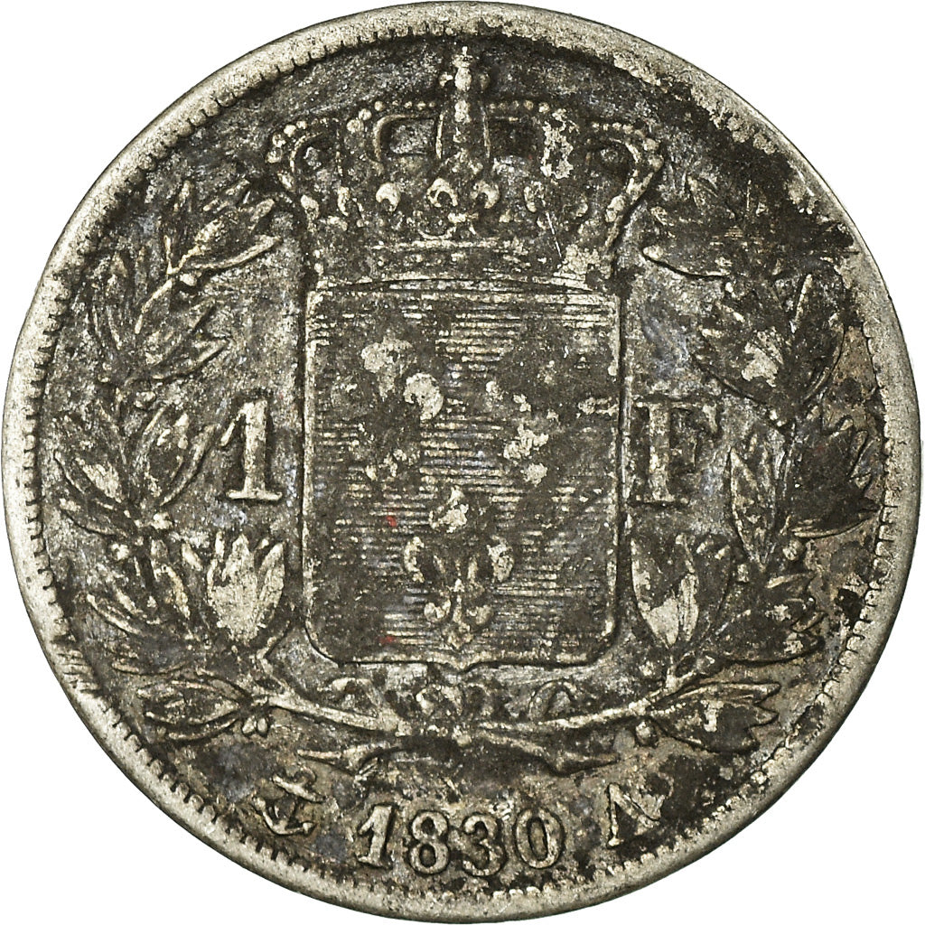 Coin, France, Charles X, Franc, 1830, Paris, VF(20-25), Silver, KM:724.1