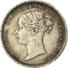 Coin, Great Britain, Victoria, 3 Pence, 1885, AU(50-53), Silver, KM:730