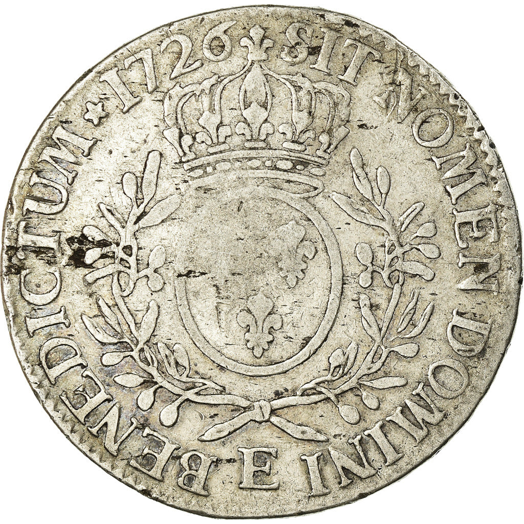 Münze, Frankreich, Louis XV, Ecu aux branches d'olivier, 1726, Tours, S