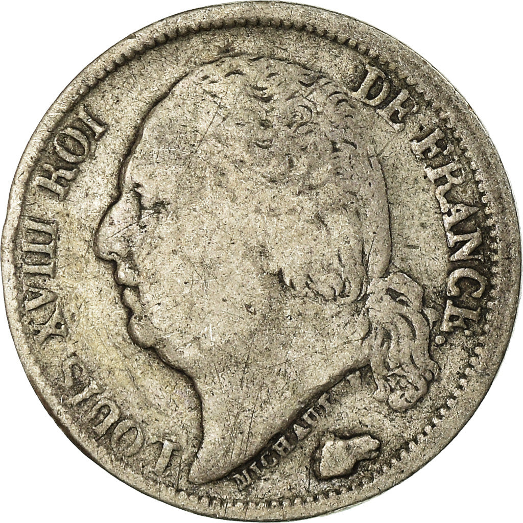 Monnaie, France, Louis XVIII, Louis XVIII, 1/2 Franc, 1822, Paris, TB, Argent