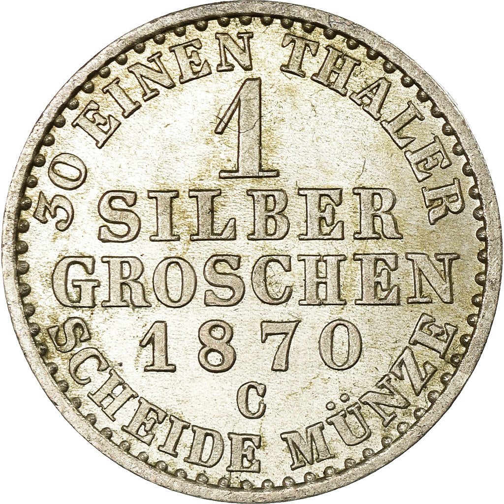 Coin, German States, PRUSSIA, Wilhelm I, Groschen, 1870, Cleves, AU(50-53)