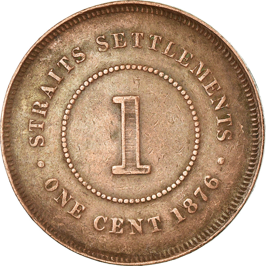 Coin, Straits Settlements, Victoria, Cent, 1876, VF(30-35), Copper, KM:9