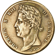 Coin, FRENCH COLONIES, Charles X, 5 Centimes, 1828, Paris, EF(40-45), Bronze