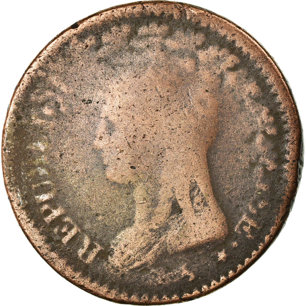 Moeda, França, Decime, Paris, Surfrappe du Décime, F(12-15), Bronze