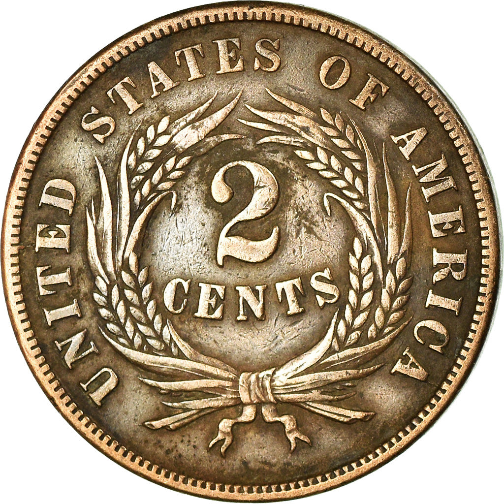 Coin, United States, 2 Cents, 1865, U.S. Mint, Philadelphia, VF(30-35)