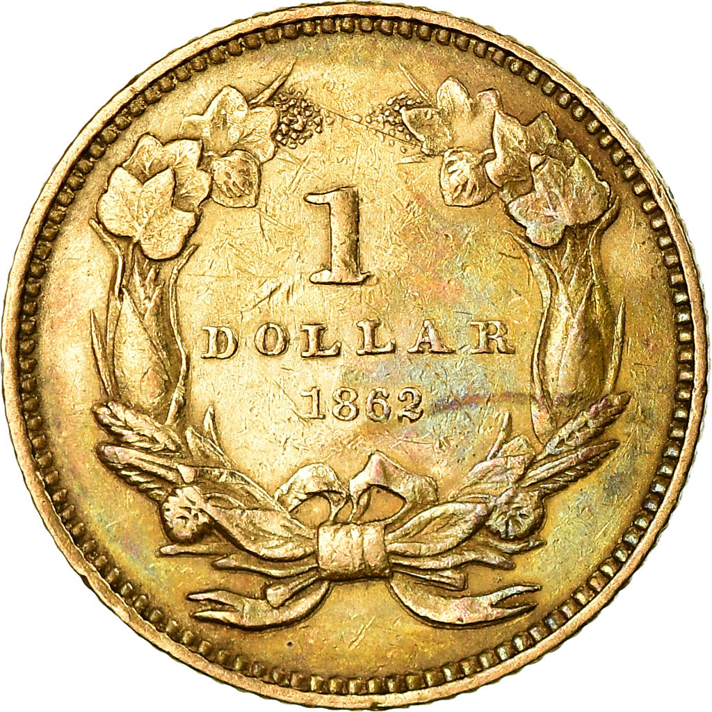 Coin, United States, Indian Head - Type 3, Dollar, 1862, Philadelphia