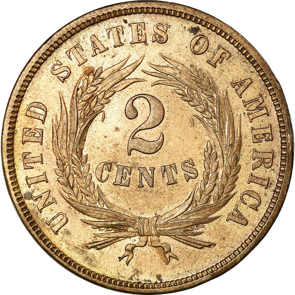 Munten, Verenigde Staten, 2 Cents, 1867, U.S. Mint, Philadelphia, PR