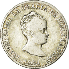 Münze, Spanien, Isabel II, 4 Réales, 1844, Burgos, S+, Silber, KM:519.1