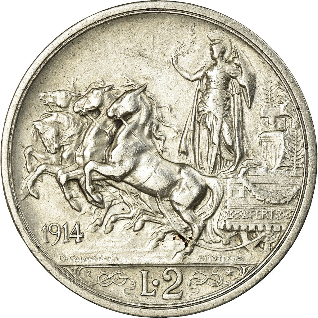 Monnaie, Italie, Vittorio Emanuele III, 2 Lire, 1914, Rome, TTB, Argent, KM:55