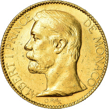 Moneda, Mónaco, Albert I, 100 Francs, Cent, 1895, Paris, MBC, Oro, KM:105