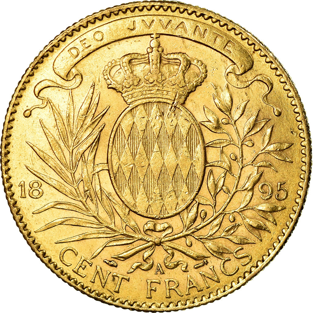 Coin, Monaco, Albert I, 100 Francs, Cent, 1895, Paris, EF(40-45), Gold, KM:105