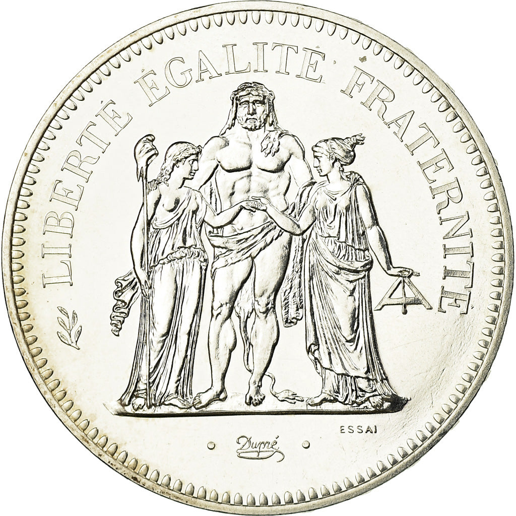 Coin, France, 50 Francs, 1974, Paris, ESSAI, MS(63), Silver, KM:E117