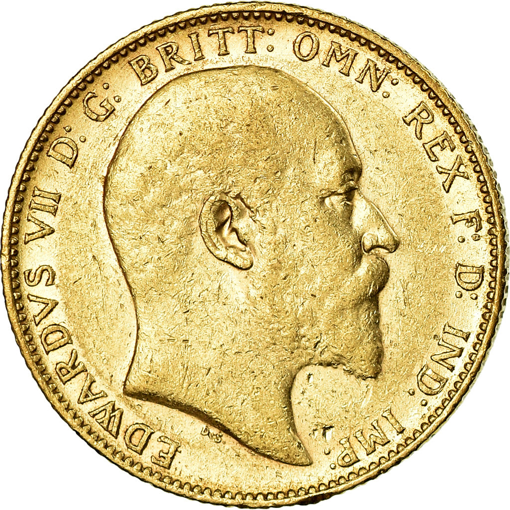 Coin, Australia, Edward VII, Sovereign, 1902, Perth, EF(40-45), Gold, KM:15