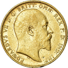 Coin, Australia, Edward VII, Sovereign, 1902, Perth, EF(40-45), Gold, KM:15