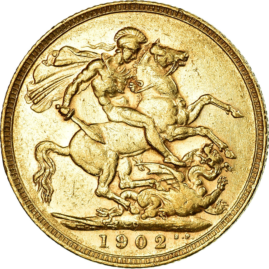Coin, Australia, Edward VII, Sovereign, 1902, Perth, EF(40-45), Gold, KM:15