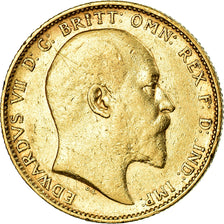 Coin, Australia, Edward VII, Sovereign, 1902, Perth, EF(40-45), Gold, KM:15