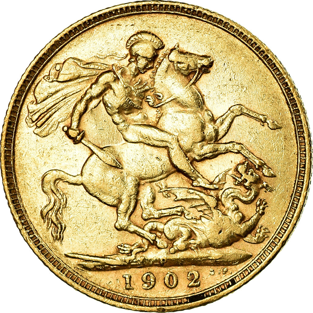Coin, Australia, Edward VII, Sovereign, 1902, Perth, EF(40-45), Gold, KM:15