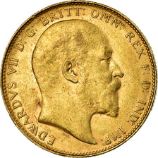 Coin, Australia, Edward VII, Sovereign, 1909, Perth, EF(40-45), Gold, KM:15