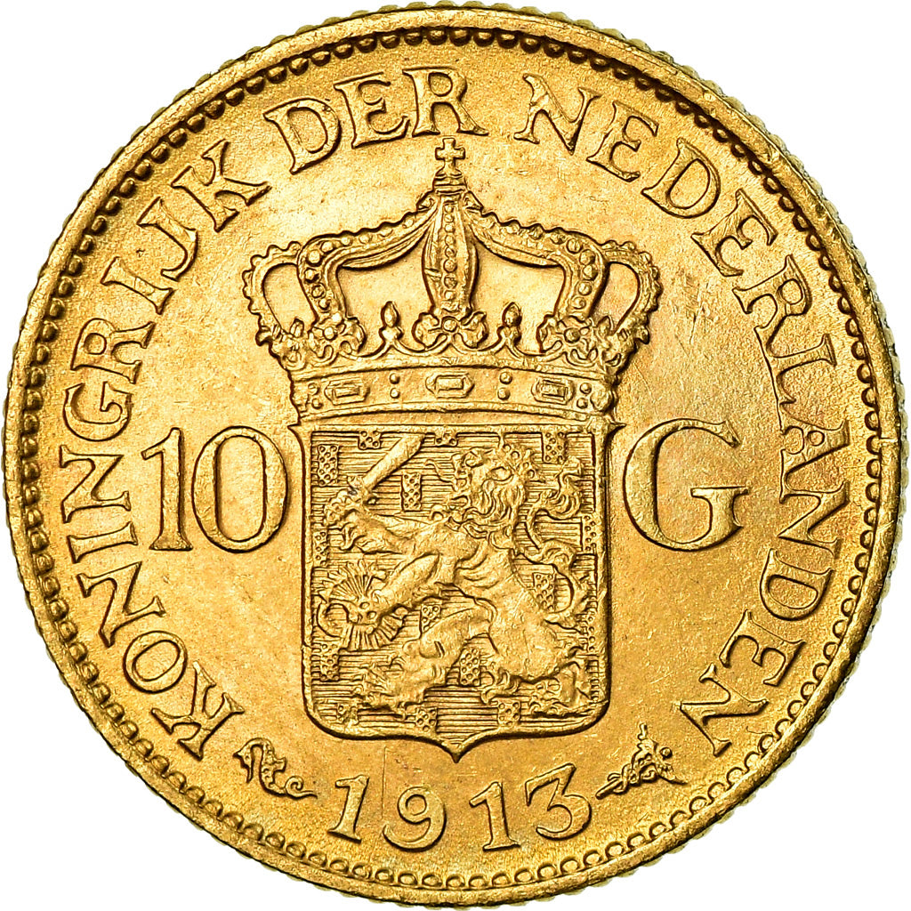 Monnaie, Pays-Bas, Wilhelmina I, 10 Gulden, 1913, Utrecht, SUP+, Or, KM:149