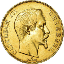 Moneda, Francia, Napoleon III, Napoléon III, 50 Francs, 1857, Paris, MBC, Oro