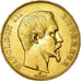 Moneda, Francia, Napoleon III, Napoléon III, 50 Francs, 1857, Paris, MBC, Oro