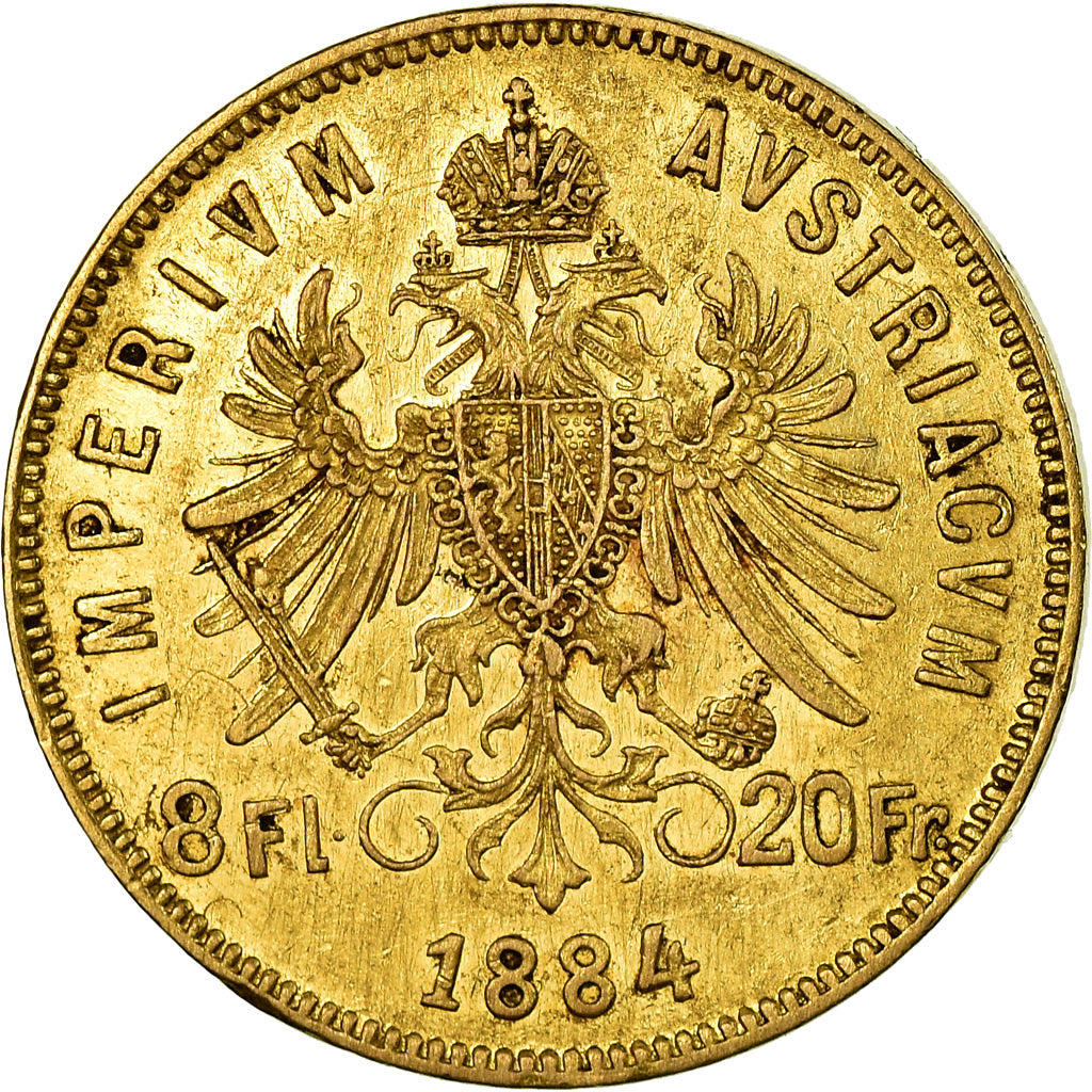 Monnaie, Autriche, Franz Joseph I, 8 Florins-20 Francs, 1884, TTB, Or, KM:2269