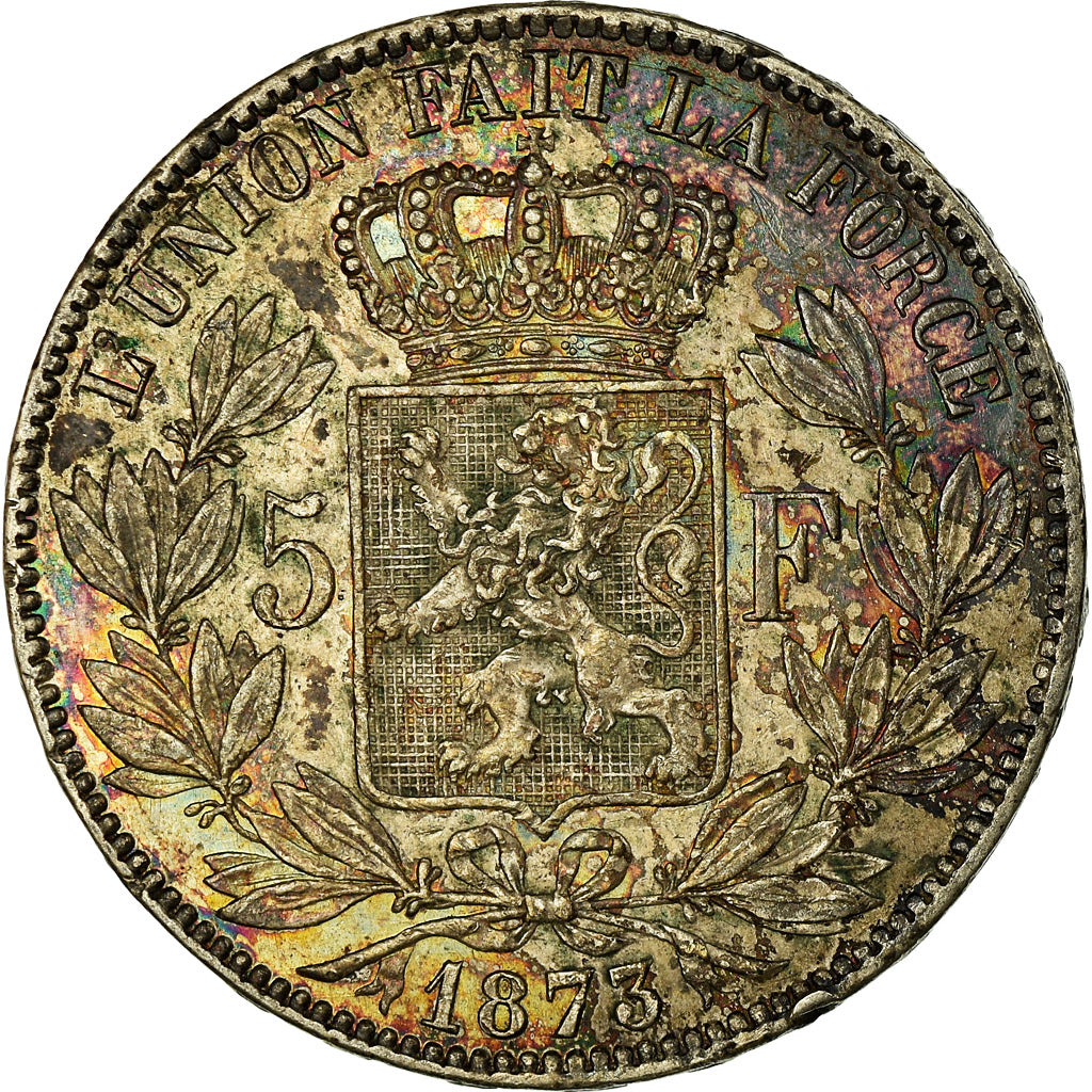 Monnaie, Belgique, Leopold II, 5 Francs, 5 Frank, 1873, TTB+, Argent, KM:24