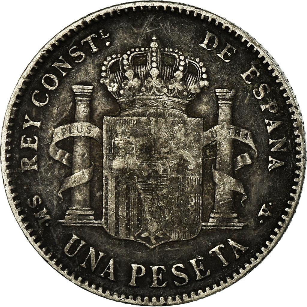 Coin, Spain, Alfonso XIII, Peseta, 1900, Madrid, VF(20-25), Silver, KM:706