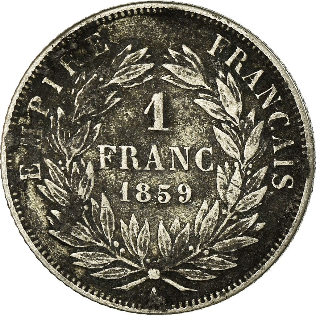 Coin, France, Napoleon III, Napoléon III, Franc, 1859, Paris, VF(20-25)