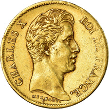 Moeda, França, Charles X, 40 Francs, 1830, Paris, EF(40-45), Dourado, KM:721.1
