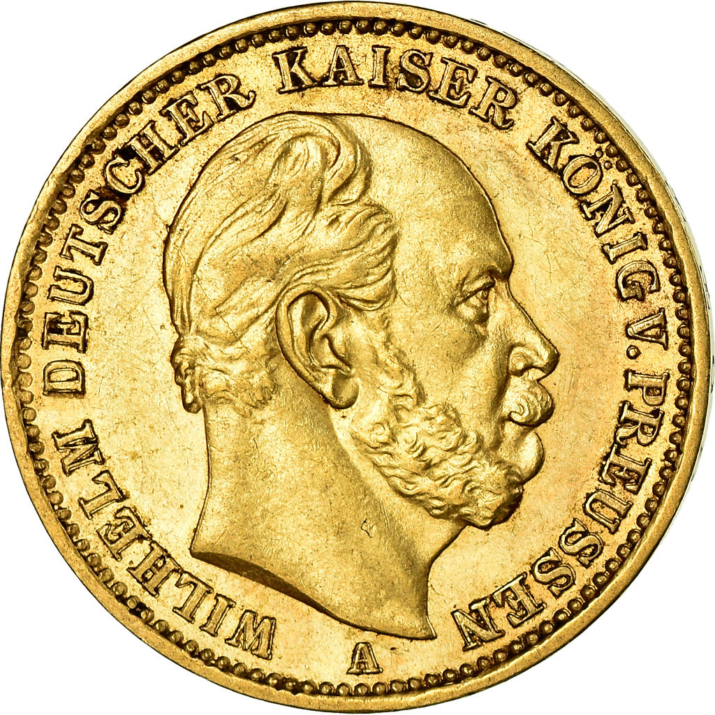 Moneta, Stati tedeschi, PRUSSIA, Wilhelm I, 20 Mark, 1872, Berlin, BB+, Oro