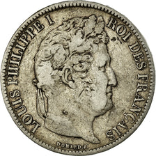 Coin, France, Louis-Philippe, 5 Francs, 1831, Lille, VF(20-25), Silver
