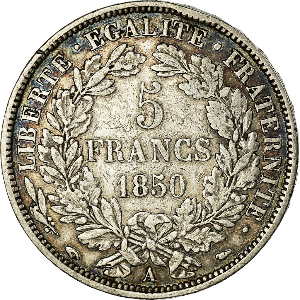 Monnaie, France, Cérès, 5 Francs, 1850, Paris, TB+, Argent, Gadoury:719