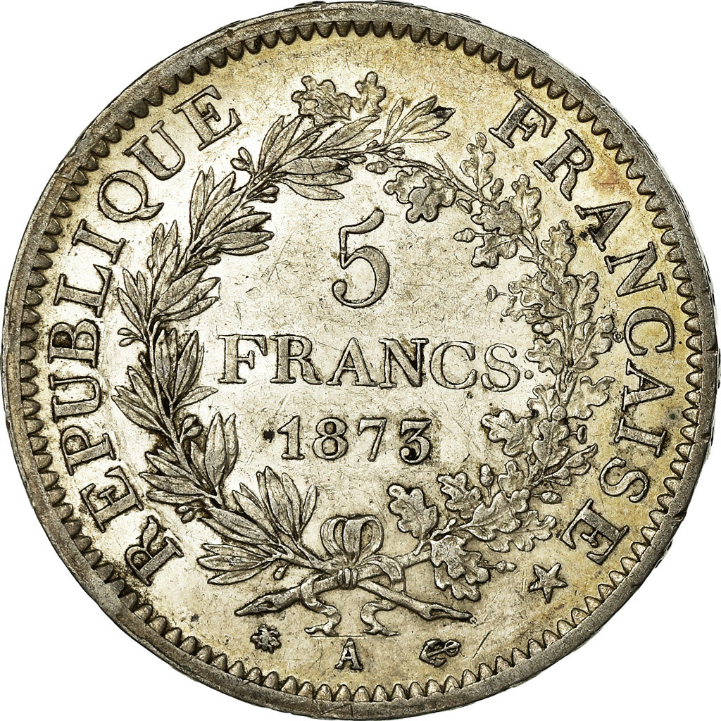 Münze, Frankreich, Hercule, 5 Francs, 1873, Paris, SS, Silber, KM:820.1