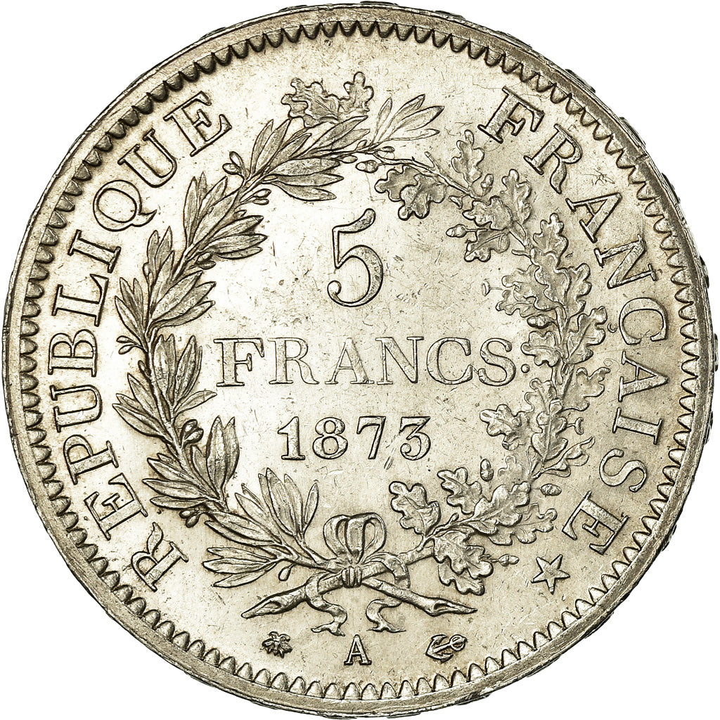 Coin, France, Hercule, 5 Francs, 1873, Paris, AU(50-53), Silver, KM:820.1