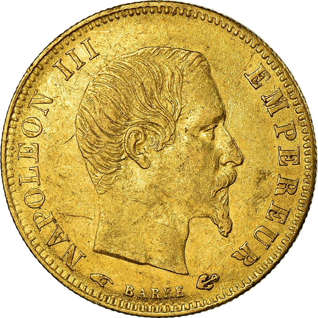Münze, Frankreich, Napoleon III, 5 Francs, 1857, Paris, SS+, Gold, KM:787.1