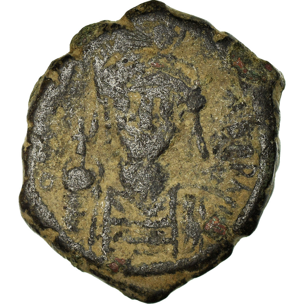 Moneta, Maurice Tiberius, Half Follis, 584-585, Constantinople, VF(30-35)