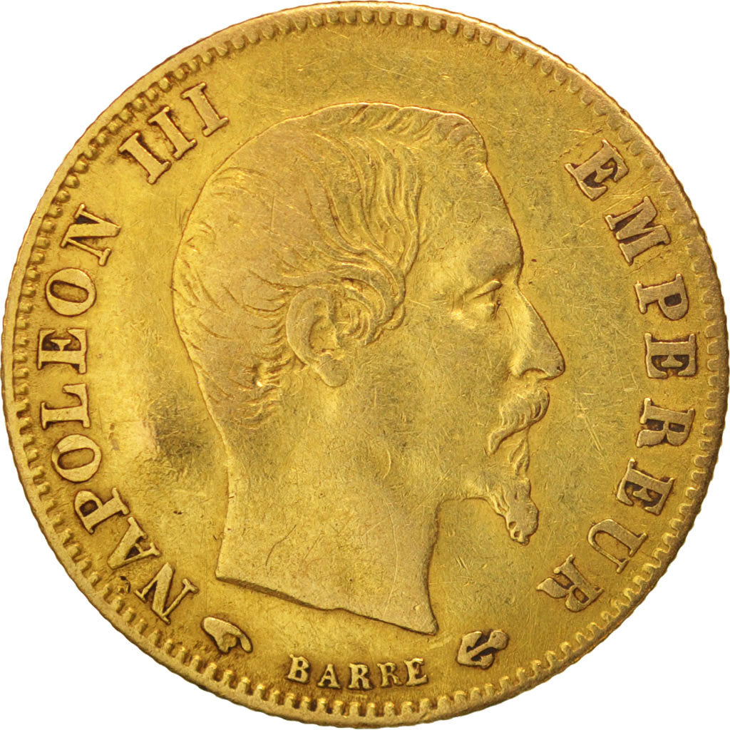 France, Napoleon III, Napoléon III, 5 Francs, 1860, Paris, Gold, KM:787.1